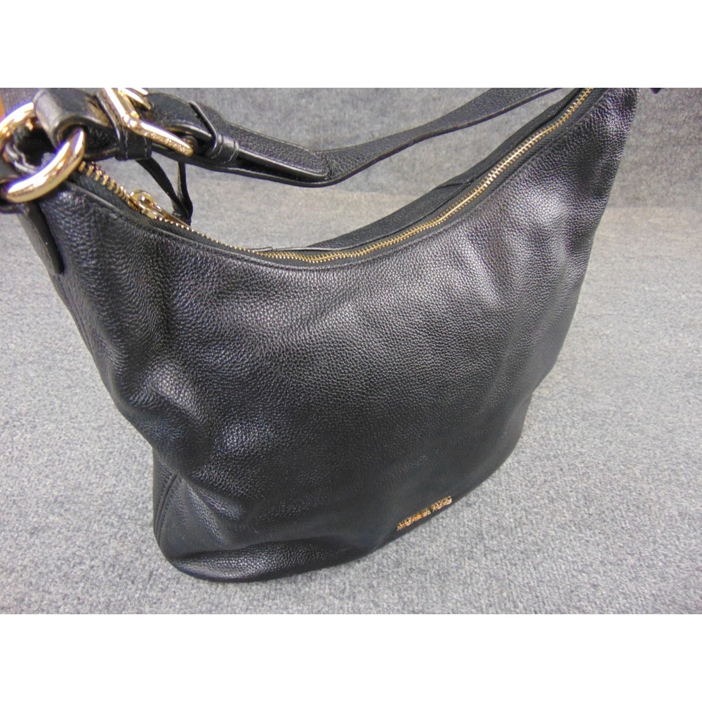 Michael Kors Hobo Bag Black Pebbled Leather Slouch Shoulder Purse